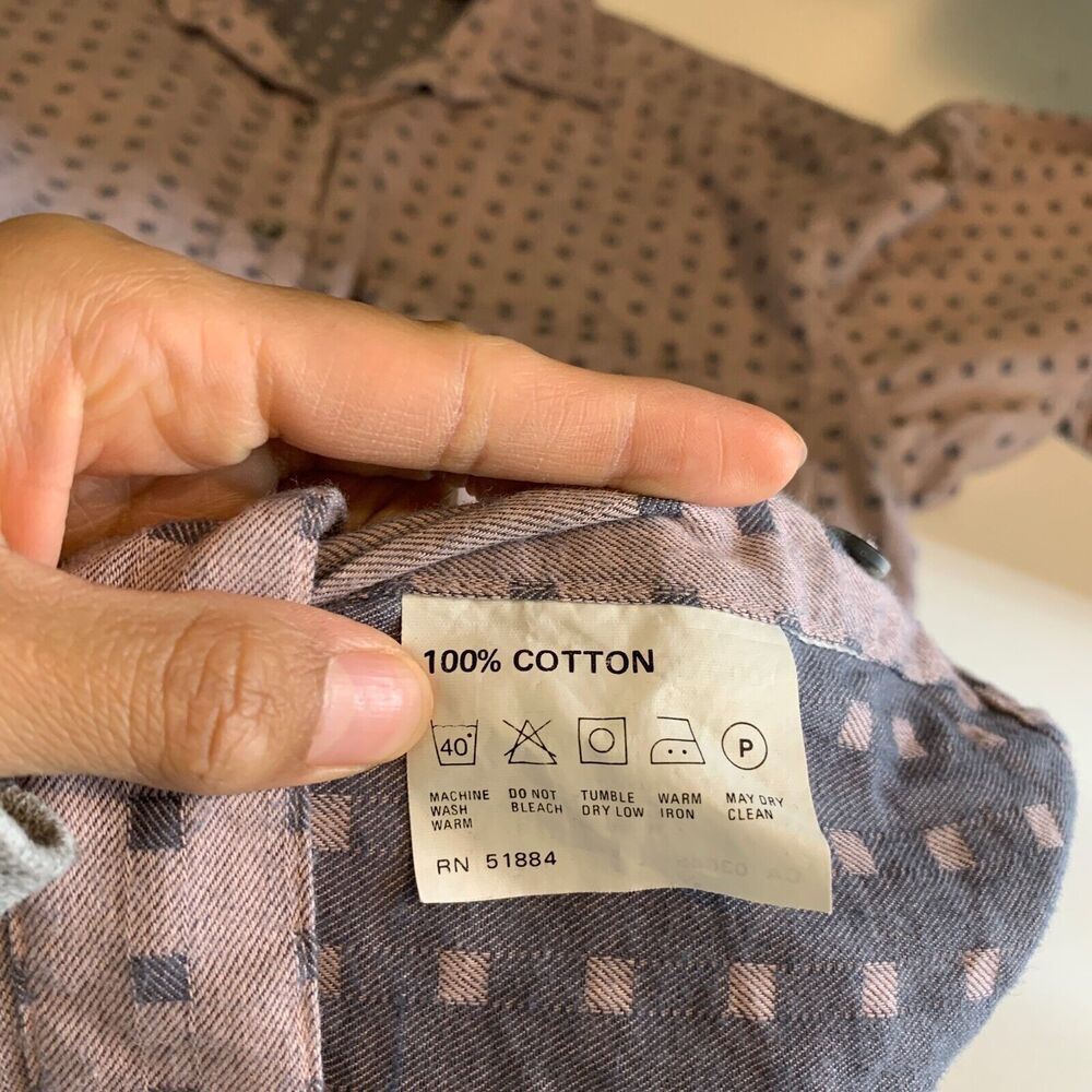 Patagonia Shirt Womens M Medium Purple Gray Long Sleeve Button Pocket Drop Cut - Picture 8 of 10